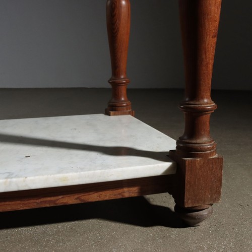 Mesa de Trabajo Antigua Mármol Blanco Italia Siglo XX - Imagen 10 de 11