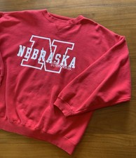 Vintage 90s Nebraska Cornhuskers Sweatshirt MensXXL Red Gear Big Cotton Football