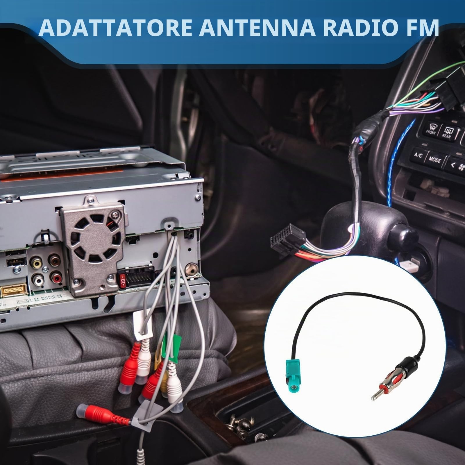 Joynine Adattatore Antenna Autoradio Fakra Z Maschio a DIN Maschio Cavo RG174 30 foto 5
