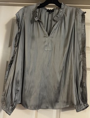 Current Air Coquette Pleated Ruffle Clean Girl Old Money Quiet Luxury Size S