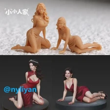 1/43 1/64 Sexy Lying Dress Beauty Scene Props Figure Model For Cars Vehicles