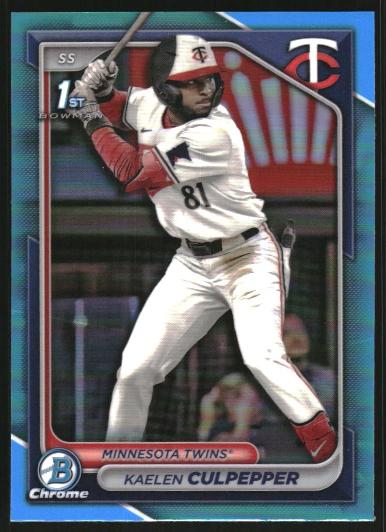 2024 Bowman Chrome Draft Sky Blue Refractors #BDC98 Kaelen Culpepper