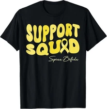 Yellow Spina Bifida Awareness Support Squad Warrior Unisex T-Shirt