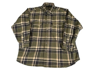 Vintage Field & Stream Men s Size XL Heavy Cotton Flannel Plaid Lumberjack