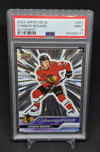 2023-24 Upper Deck Series 2 - Young Guns Connor Bedard #451 Outburst (RC) PSA 9!