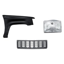 For Jeep Grand Cherokee 96-98 3-piece Kit Passenger Side Headlight Grille For Jeep Grand Cherokee 96-98 3-piece Kit Passenger Side Headlight Grille