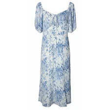 Baltic Born Cadence Midi Dress Blue Floral Size Large NWT