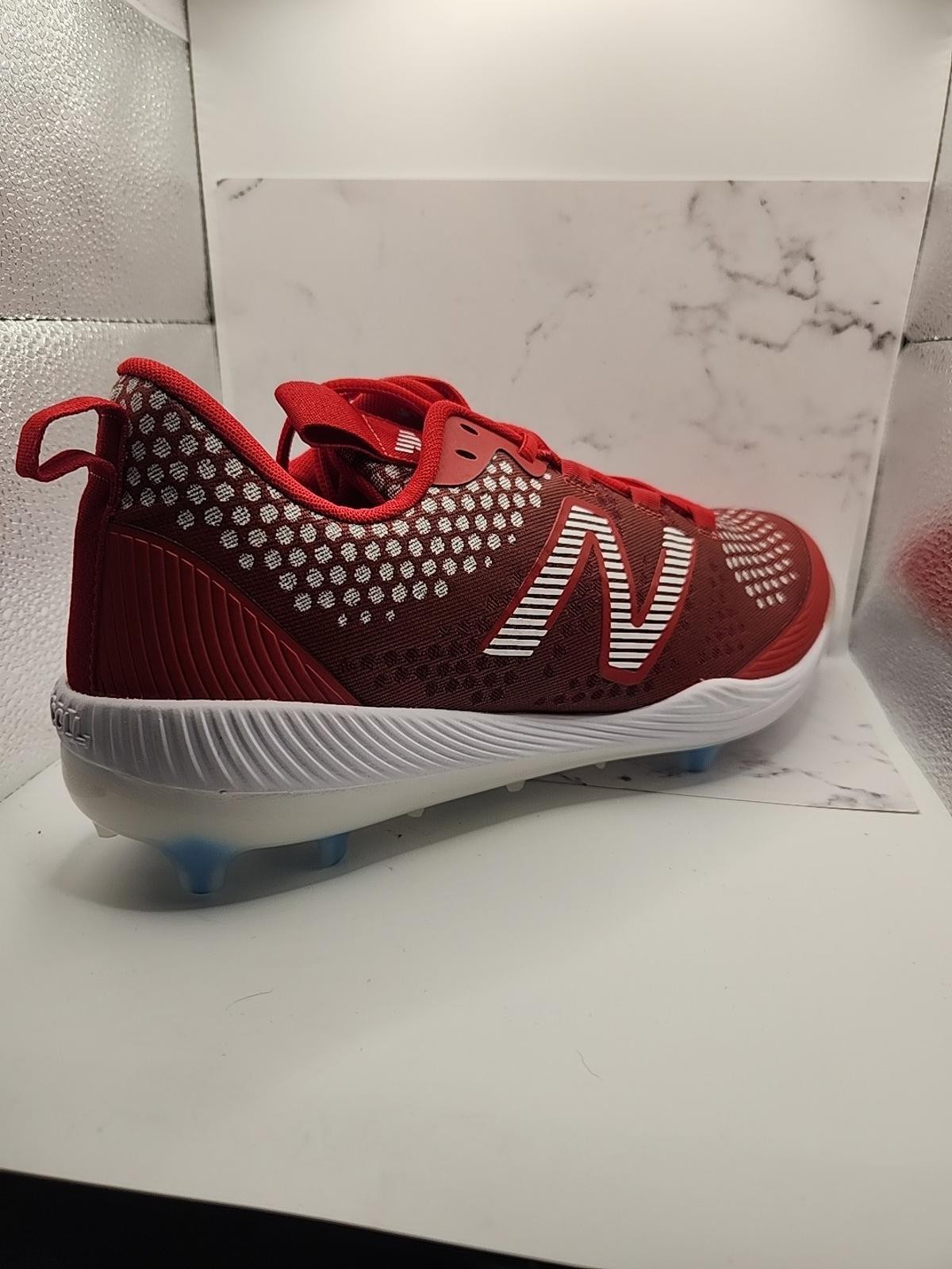 🔥Brand New Mens New Balance Metal Baseball Cleats Size 12.5 Red🔥