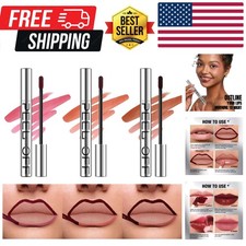 3 Colors Long-Lasting Peel Off Lip Liner Set, Waterproof  Smudge-Proof Matte...