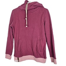 Ampersand Avenue Womens Hoodie Sweatshirt Size S Pink Pullover Girly Casual