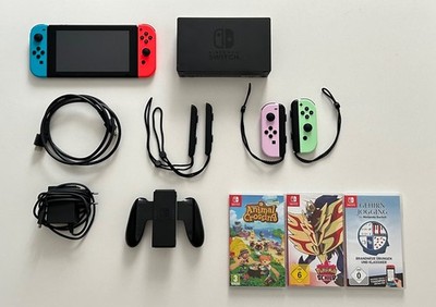 Nintendo Switch + 3 Spielen [ MIT ORIGINAL VERPACKUNG] + 2 zusätzlicher Joy-Cons