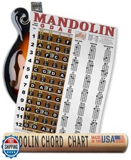 Mandolin Classic Style Easy Chord and Fretboard Note Chart Instructional Post