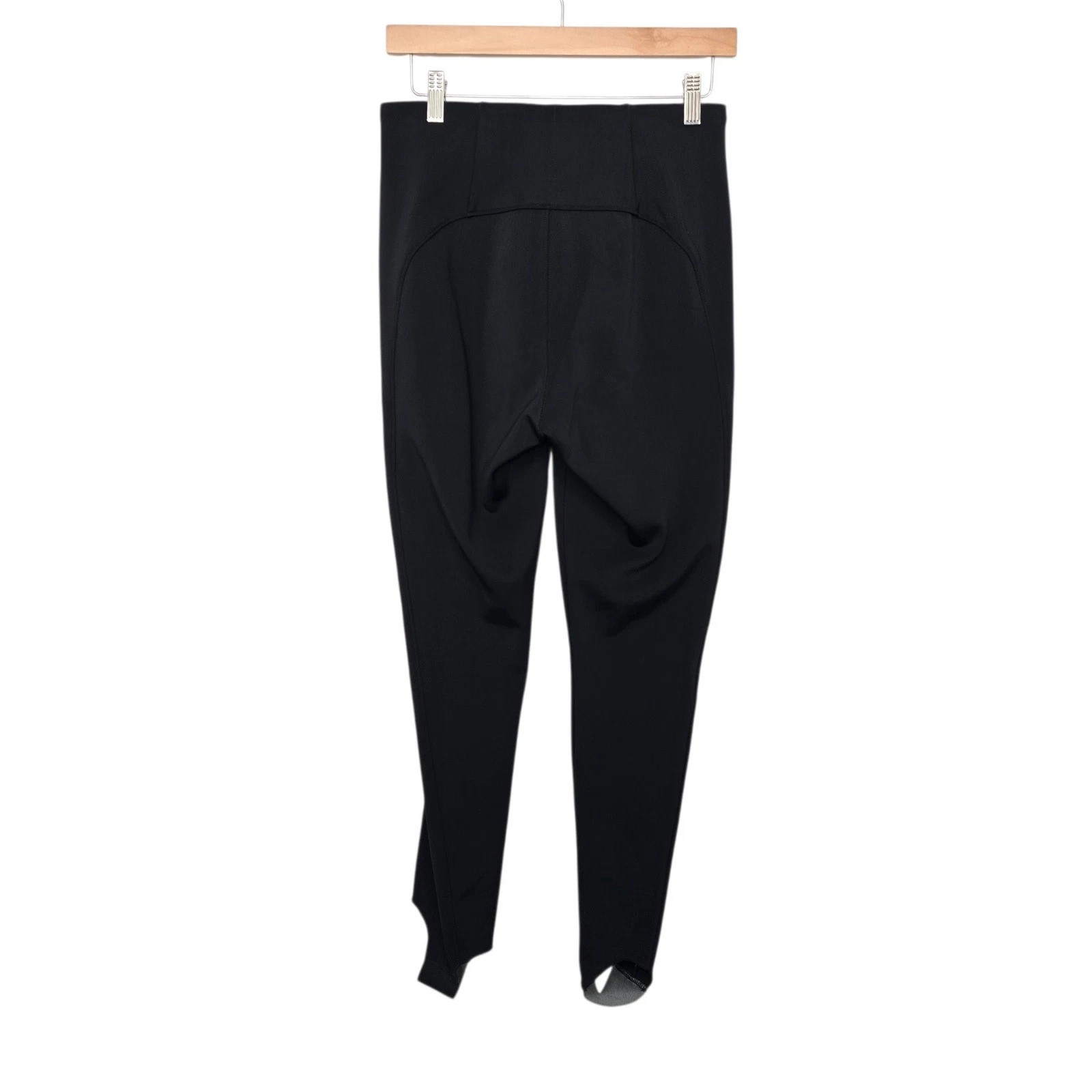 Athleta Womens Black Fleece Lined Stirrup Ski Leggings Pants Size 6 High Rise