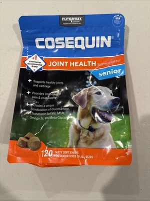 COSEQUIN FOR SENIOR DOGS COSEQUIN JOINT HEALTH SUPPLEMENT MAX FOR SENIOR DOGS 120 SOFT CHEWS