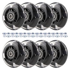 8pcs Inline Skate Wheels Led Light-Up Wheels 64/70/72/76/80mm w/Bushings 85-8...