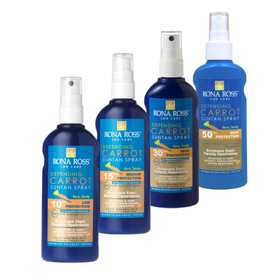 Rona Ross Defending Carrot Sonnenbräunungsspray LSF15-SPF50 (150ml) | KOSTENLOSER Expressversand