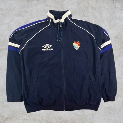 Vintage 90s UMBRO Track Jacket L Herren Trainingsjacke Sportjacke Blau