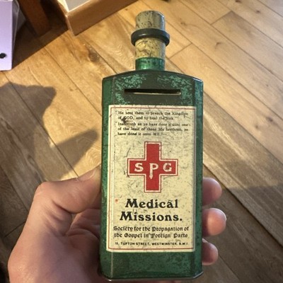 Sanitätsmissionen Werbung Charity Box Blech Spardose Spardose Charity Bank