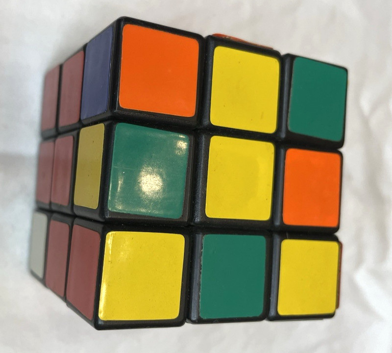 Vintage Classic Rubiks Cube 2 1/4" x 2 1/4" Puzzle Toy Game Rubiks Cube