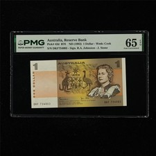 1983 Australia Reserve Bank 1 Dollar Pick#42d PMG 65 EPQ Gem UNC 03