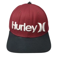 Hurley Snapback Cap Red One Size Adjustable Embroidered The Classics Yupoong