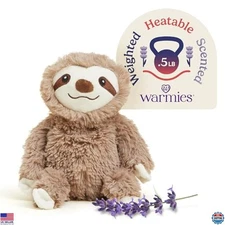 Warmies Junior Sloth - Microwavable Weighted Plush Stuffed Animal for All Ages