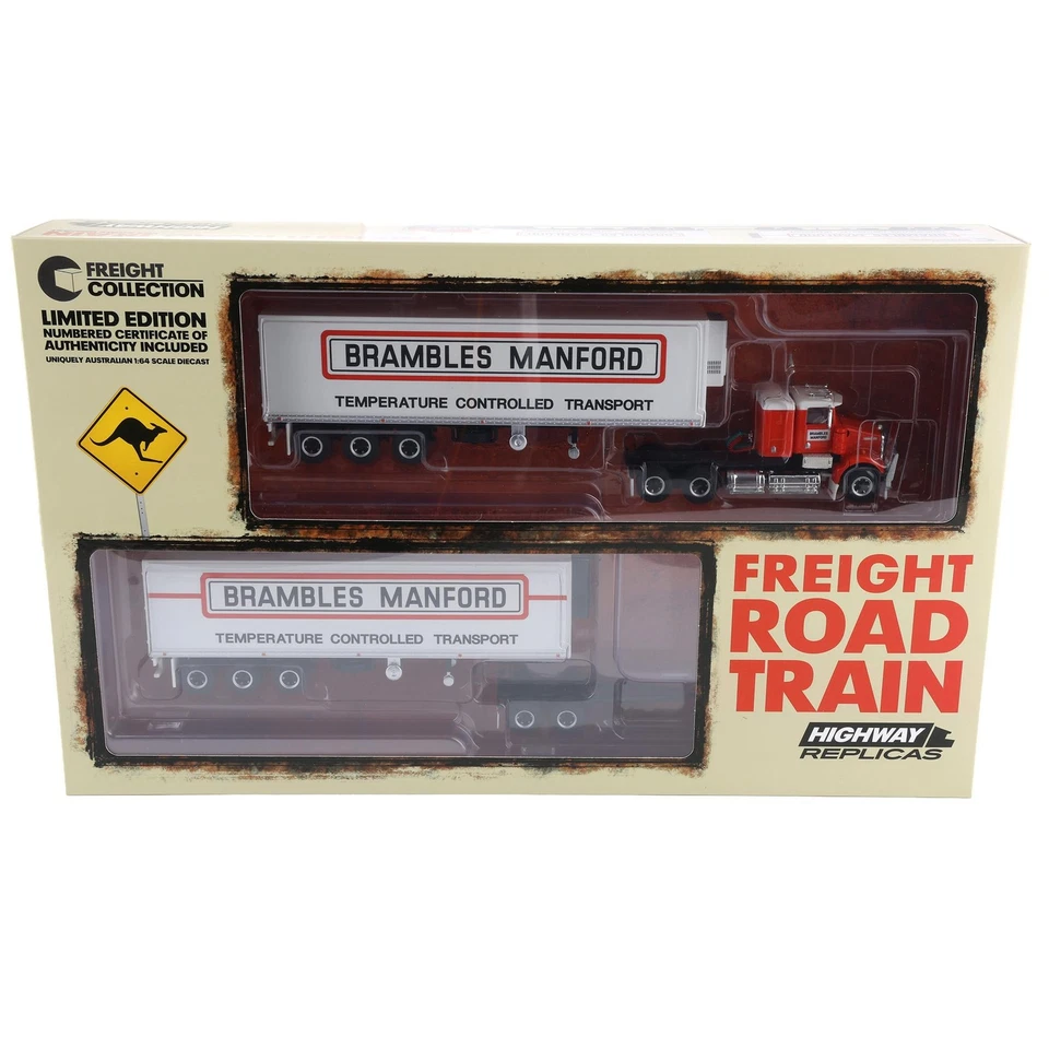 Repliche Stradali 1/64 Brambles Manford Road Train Con Camion Kenworth 12030 - Immagine 2 di 2