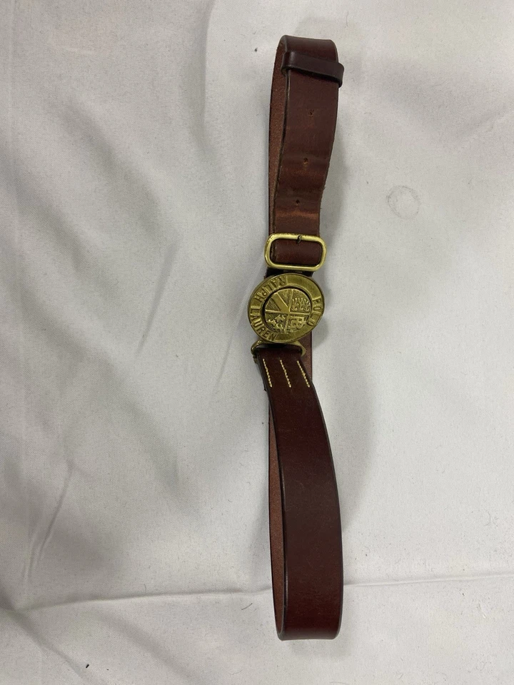 Cinturón Ralph Lauren POLO Logo Vintage Cuero Marrón Foto 2 de 3