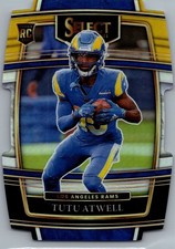2021 Panini Select #61 Tutu Atwell Black and Gold Prizm Die Cut