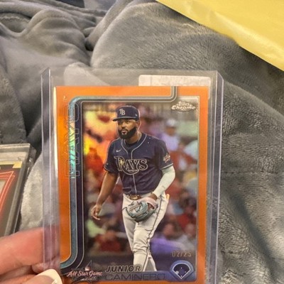 2025 Topps Chrome Update Junior Caminero All Star Game Orange /25 Rays #ASGC-21