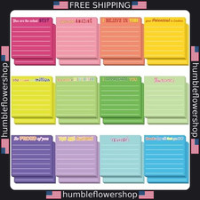 Inspirational Sticky Notes 24 Pcs Gift Set for Employees  Teachers 3"x3"