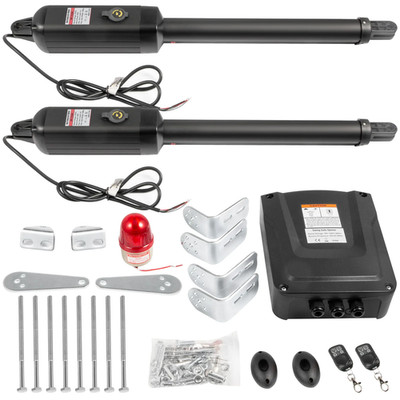 Dual Swing Gate Opener Kit 2PCS Heavy Duty Automatic Opener up to 660lbs 18ft