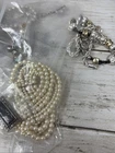 Mystery Jewelry Bag Lot Mixed Vintage Costume Pearl Necklaces Earrings Wearable
