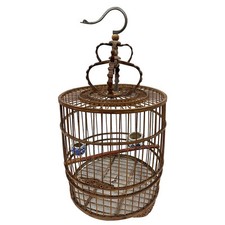 Mid 20th Century Chinese Bamboo Bird Cage