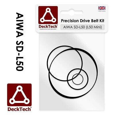 DeckTech™ Cinghie di Ricambio per Aiwa SD-L50 Mini Cassette Deck SDL50 SD L50 Mini