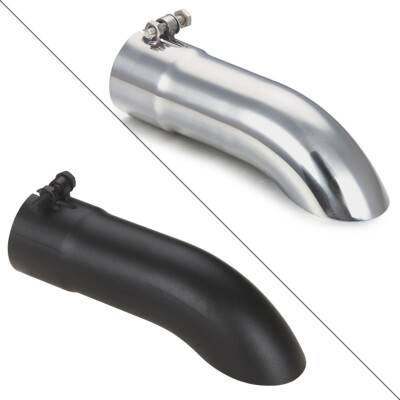 Stainless Steel Turn-Down Exhaust Tip - 2.5" Inlet/Outlet, 9" Long, Angle Cut (LCGP SH2509TD)