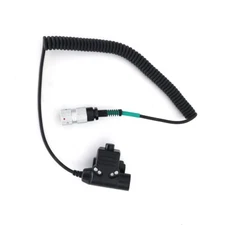 6 pin NATO Plug Walkie Talkie Headset Adapter U94 PTT Cable for PRC-152 radio