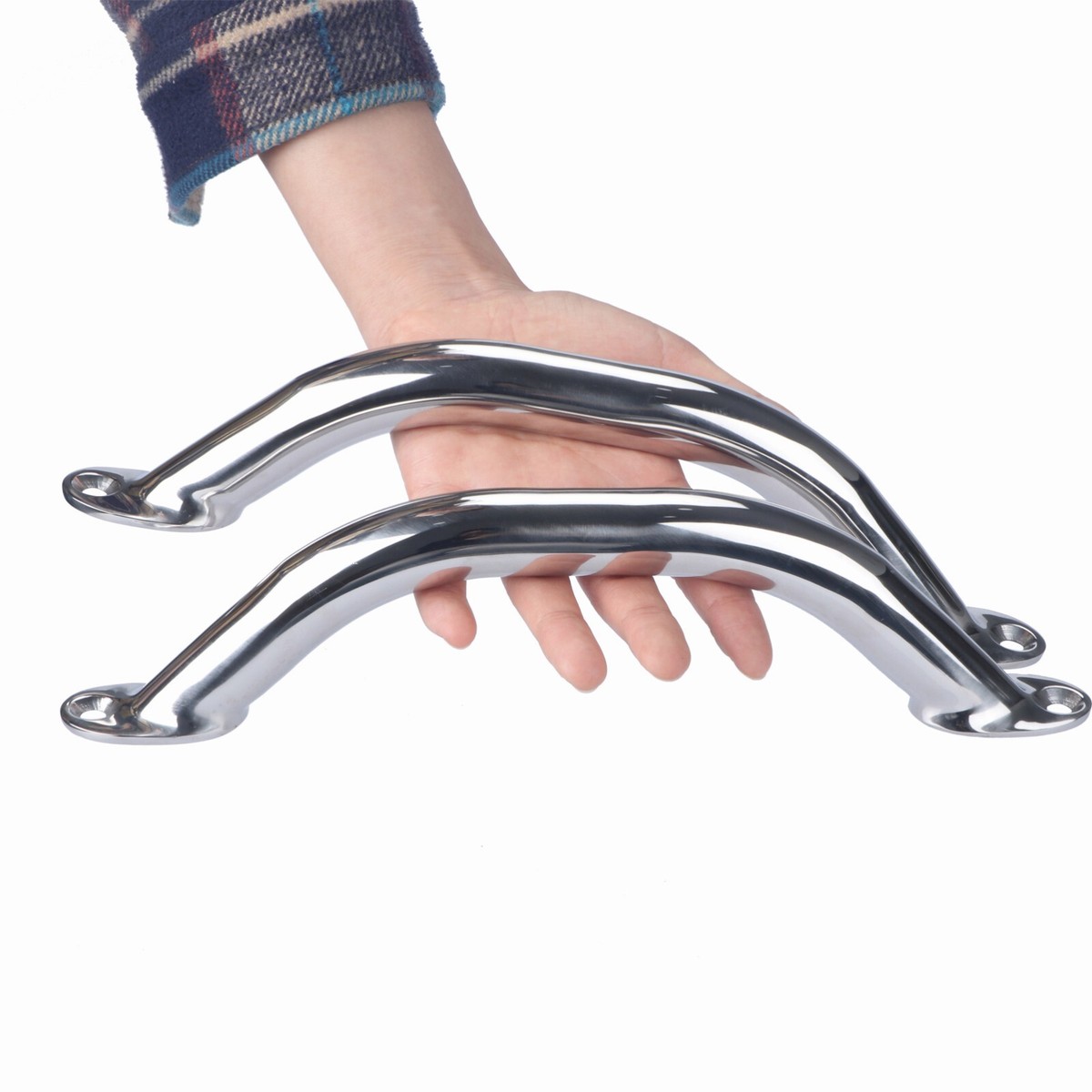Door Gate Handrail 9" Stainless Steel Marine Grab Handle - For Boats, Bathrooms, Doors, Gates - Holds 250 Lbs Duro-Med Stainless Steel Mobility Handles & Grab Rails - Foto 5