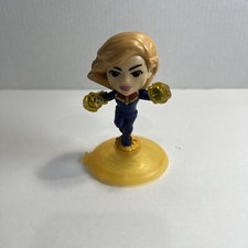 The Marvels Captain Marvel Gold Stand McDonalds Happy Meal Toy 2023 Loose