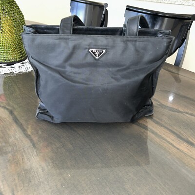 Authentic Black Double Strapped Ladies Shoulder Bag By PRADA