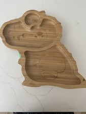 Xboo Baby Bamboo divided/Suction Plate for toddlers, dinosaur