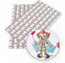It Pennywise FAUX LEATHER SHEET 8.75 x 12" Boys Horror Halloween 1093797 LITCHI