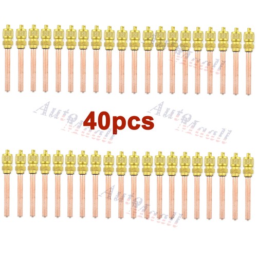 40x HVAC AC Schrader Valve 1/4" SAE * 1/4" OD * 2.75" Stem Core Remover Cap Tube