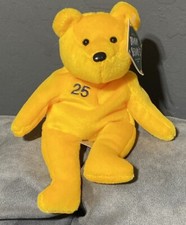 NWT Salvino's Bamm Beano's MLB Jim Edmonds 25 Yellow Beanie Bear MWMT