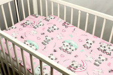 3 pc BEDDING SET BABY 60x120 70x140 cot bed nursery children pink pandas girl