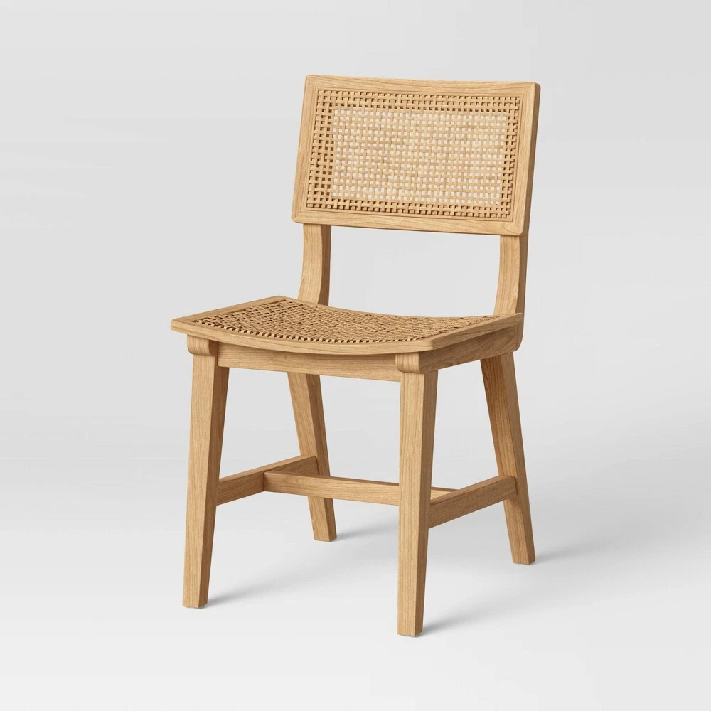 Natural cane dining on sale chair