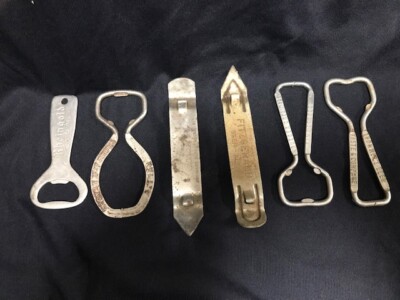 Lot of Six Beer Bottle Openers, various brewers (FC105-3 T0334)