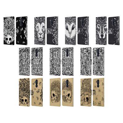 HEAD CASE DESIGNS DOODLE MIX LEATHER BOOK WALLET CASE COVER FOR NOKIA PHONES