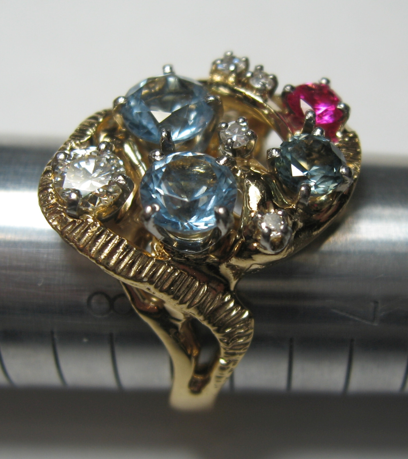 Multiple Gemstone Ring size 7.75 - image 2