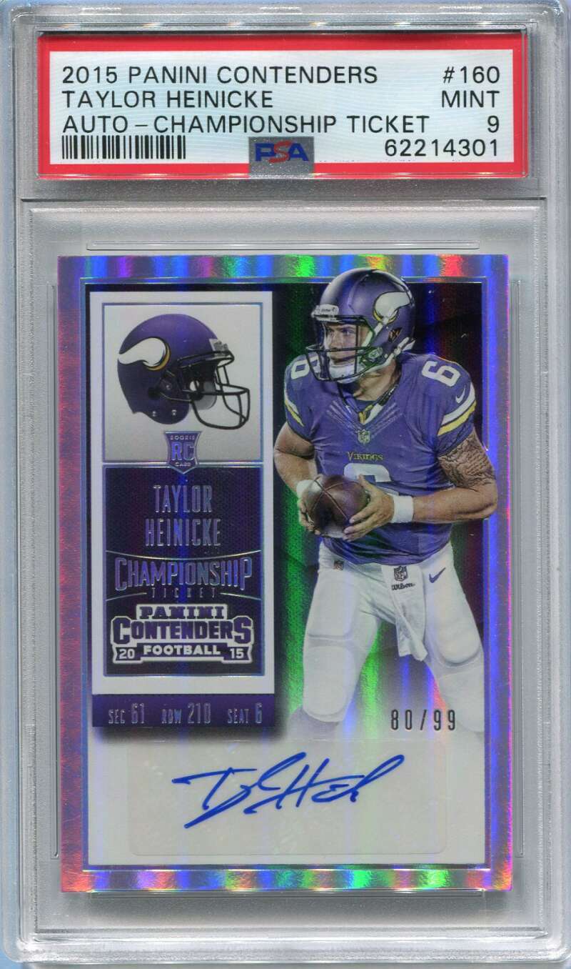 Taylor Heinicke Panini Contenders #160 Autograph-Championship Ticket